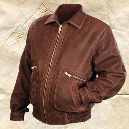 Кожаная куртка Aviator-2 в коричневом цвете